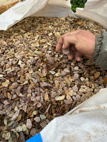 Златолит персиковый декоративная каменная крошка купить в Уфе