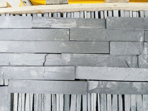 Плитка чёрная из натурального камня фасадная 30 см * 5 см, толщина 7 мм -30 мм купить в Уфе