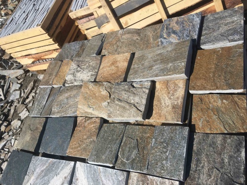 Плитка пилёная златолит Уральский для цоколя, отмостки купить в Уфе