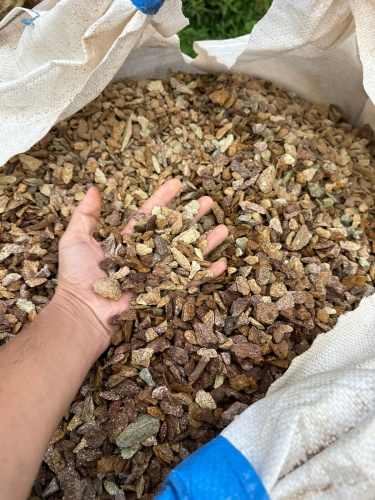 Златолит персиковый декоративная каменная крошка купить в Уфе